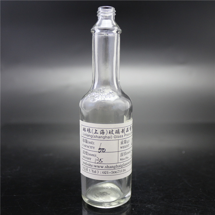 Factory best selling 50ml Essential Oil Glass Bottle - shanghai factory sale clear sauce glass bottles 62ml – Linlang