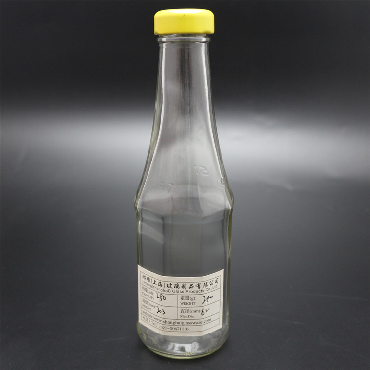 Factory wholesale Ice Tea Glass Bottle - shanghai linlang factory 280ml empty chili sauce bottle – Linlang
