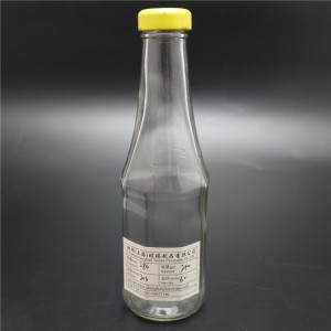 مصنع شنغهاي لينلانغ 280 مل زجاجة صلصة الفلفل الحار فارغة مع غطاء معدني