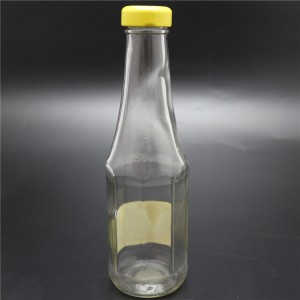 shanghai linlang fabrika 280ml boş biber sosu şişesi metal kapaklı