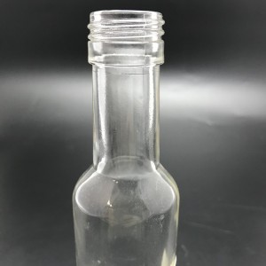 bottiglia di salsa di vetro trasparente da 5 once di fabbrica di shanghai linlang