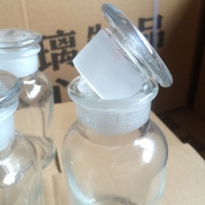 wide mouth 250ml transparent reagent glass bottle for laboratory