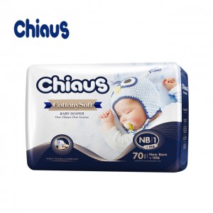 Chiaus high quality new born size baby tape diapers China factory