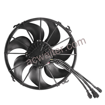 Brushless motor fans for bus ac and refrigeration