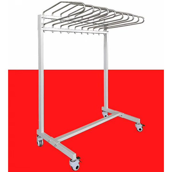 OEM Supply Automatic Hardware Packing Machine Screw - Garment Style Mobile 10 Arm Lead Apron Rack – Golden Door