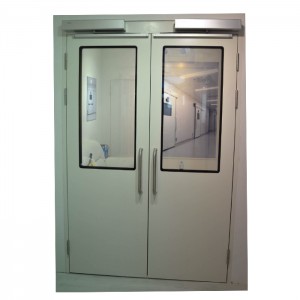 Dvojno odprta avtomatska nihajna higienska vrata