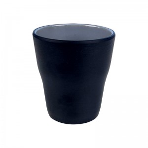BPA içermeyen siyah mat kupa, özel logo, 8oz.melamin yeniden kullanılabilir özel kahve siyah bardaklar kulpsuz