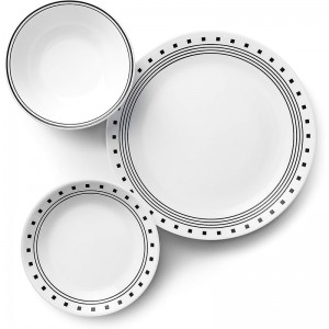 Prilagođeni višebojni 100% bijeli tanjuri od melamina Set okrugli tanjuri za zabave smrznuti nordijski 6 7 8 9 10 inčni tanjuri od melamina za ručak