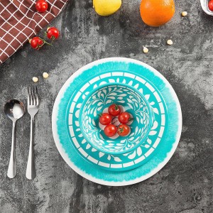China Grosir Green Plastic Melamine Tableware Dinnerware
