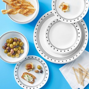 Custom Multi color 100% melamine white plates set round party plates frozen Nordic 6 7 8 9 10inch Melamine luncheon plates