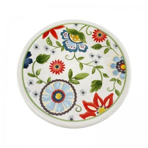 Beauty melamine serve plate, custom design plastic tableware