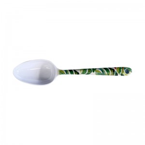 Yepamusoro mhando yemavara mubato Heavy Duty Green Chinese Melamine Plastic Baby Spoon