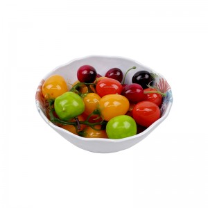 Hoobkas pheej yig nqe Nrov Custom Soup Salad Bowl High Quality Decals Melamine tais