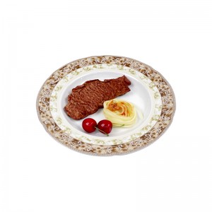 Veleprodaja prilagođenih bijelih preslikanih okruglih melaminskih tanjura za restoransko posuđe melaminski tanjuri za večeru