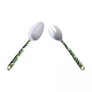 Högkvalitativt färghandtag Heavy Duty Green Chinese Melamin Plastic Baby Spoon