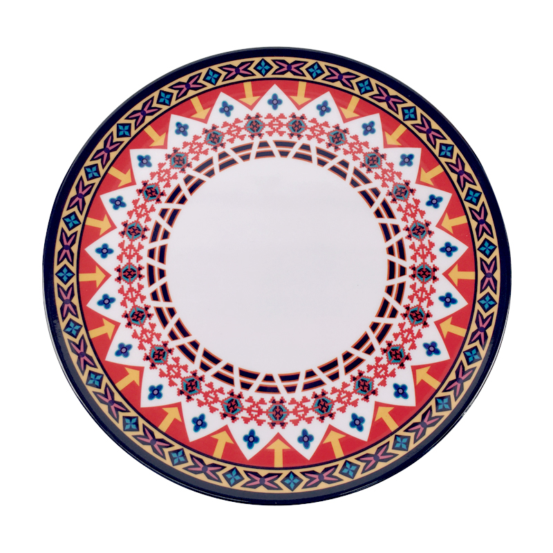 Best-Selling White Charger Plate - Customized design printed 100% melamine dishes round melamine tableware plates – BECO