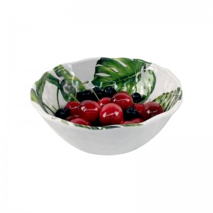 Dishwasher safe eco friendly melamine plastic fruit snack salad bowl