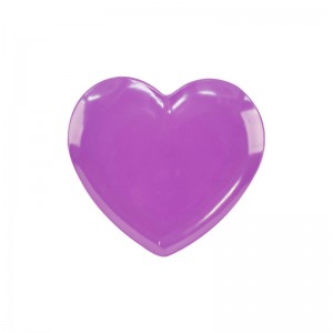 Heart shape solid color homeware plastic melamine chocolate plate/cookie plate