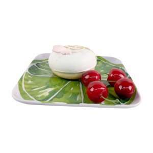 Reusable Cheap Bulk Fruit Lemon Design Plastic Hard Melamine Dinner Round Plates
