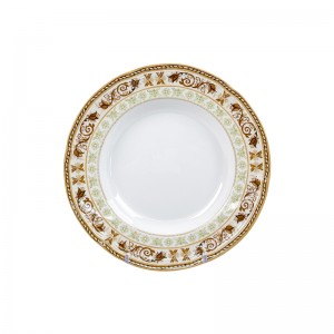 Cheap Round White Decal Melamine Plates Bejgħ bl-ingrossa Restaurant Dinner Plates pjanċa tad-dixx tal-melamina