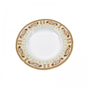 Ishibhile I-Round White Decal Melamine Plates Isitolo esidayisa yonke indawo Iretshurenti Dinner Plates melamine dish plate