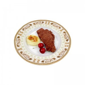 Vidin'ny Round White Decal Melamine Plates Wholesale Restaurant Dinner Plates melamine lovia lovia