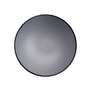 Элегантный внешний вид, черная меламиновая круглая миска с лапшой и раменом, большая