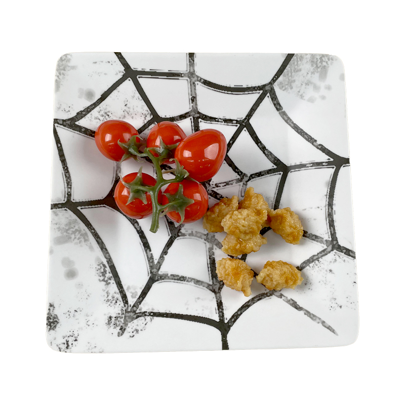 Best Price for Mr And Mrs Mug - BPA free beautyskull halloween design square shape large size food serving ware melamine serving platter – BECO