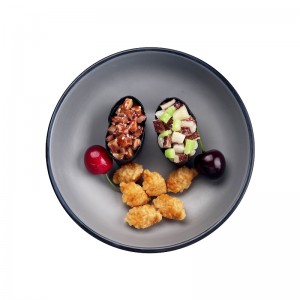 Minimalistisches Melamin-Nudelgebäck-Dessert-Abendessen-Mini-kleines Assiette-Gourmet-Ladegerät, Salatbesteck, Teller, Tapas-Teller