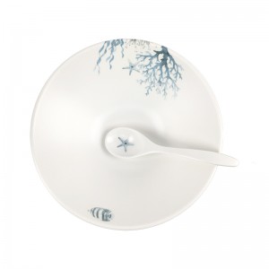 Can be customized LOGO wholesale 6 “milky white glass dinner bowl restaurant dinner plate simple fashion dinner bowl