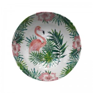Tableware Manufacturer Custom Flamingos pattern Melamine Salad Cereal Fruit Serving Bowls
