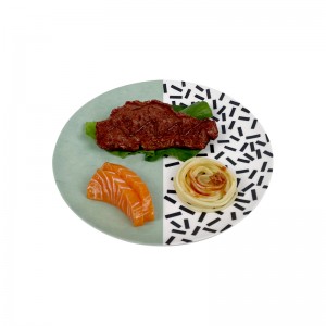 Tableware Household Melamine Dim sum dish food tray colorful dot dinner set house kitchen decoration art craft plate