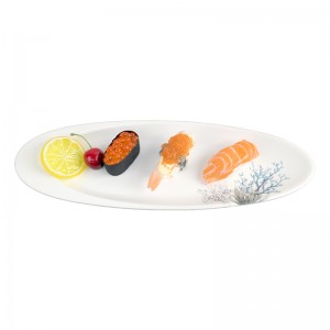 Nelomljivi tanjur za višekratnu upotrebu Ovalni ukrasni tanjuri Posuda za sapun Melaminske tanjure Tvorničke jeftine veleprodajne bijele