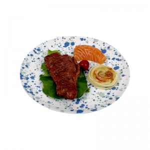Wholesale A5 Melamine Dishwasher Safe Round Korean Style Restaurant Plates