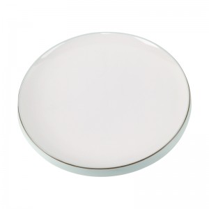 Ọnụ ahịa ụlọ ọrụ n'ogbe ọnụ European na American White Glass Round Dinnerware Charger Plates