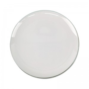 Factory Wholesale Price European And American White Glass Round Dinnerware Charger Plates