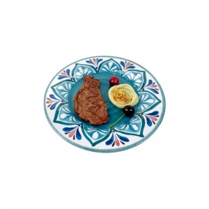 Платос хотелес меламина беле и плаве рељефне тањире за вечеру беле меламинске пластичне плоче за пуњење
