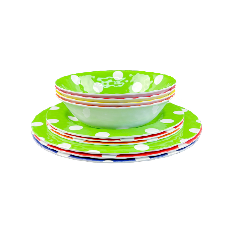 Chinese wholesale Melamine Dinnerware Set Pakistani - Melamine western dinnerware sets colorful melamine camping dinnerware melamine plates round – BECO