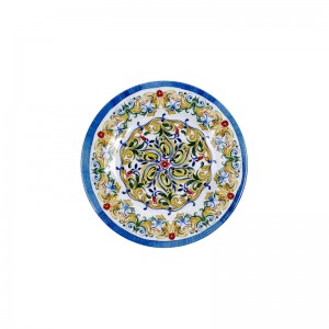 Mga Custom na Disenyo Naka-print na Melamine Dinner Plate Mga Plastic na Round Plate