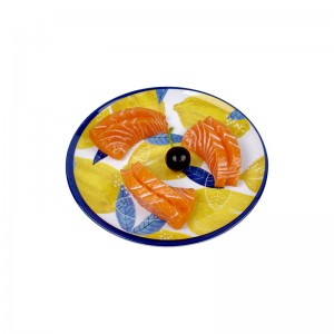 Veleprodaja Visokokvalitetni prilagođeni dizajn limuna Melaminski tanjur za jelo Plastična okrugla ploča