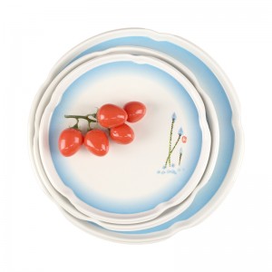 Оптовые тарелки всех размеров Белая круглая тарелка для ресторана "шведский стол" Пластиковые меламиновые Простые тарелки Блюда для кейтеринга
