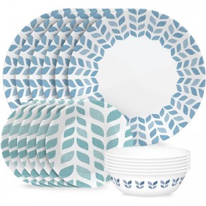 Custom Printed Imitation Ceramic Melamine Plate Europe and America Melamine Plate and bowl set Melamine Dinner Plates