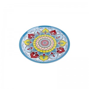 A5 formato melamino lėkštė Individualizuotos gėlių dizaino spalvotos plokščios melamino lėkštės