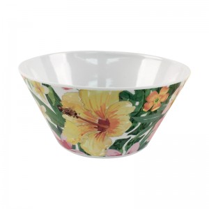 Hot selling 100% melamine flower pattern na pinartilyo ng maliit na 6 inch salad bowl at 10 inch large salad bowls para sa Bestware