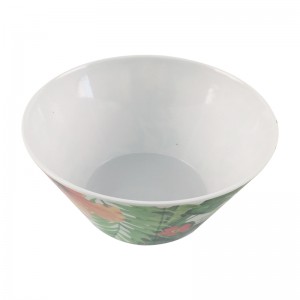 Hot selling 100% melamine flower pattern hammered small 6 inch salad bowl and 10 inch large salad bowls for Bestware