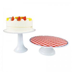 Stativ Cupcake-bricka för bröllopsfödelsedagsfest Visa tallrik elegant modernt bröllopstårta i melamin