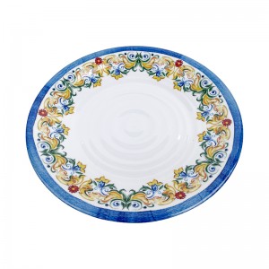 Factory Wholesale Restaurant breakfast plate Dinner Service Dish Melamine round plate melamine plate