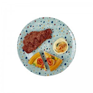 Тераццо в європейському стилі тарілки для ресторану з макаронними виробами, меламінова обідня тарілка