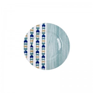 Blue Round Like Ceramic Dinnerware Restaurant Catering Plastic Dishes Unbreakable Melamine Plates For Home restaurant