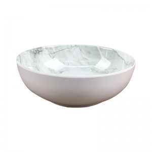 Restaurant dinnerware Marble textured melamine cereal and soup bowl
